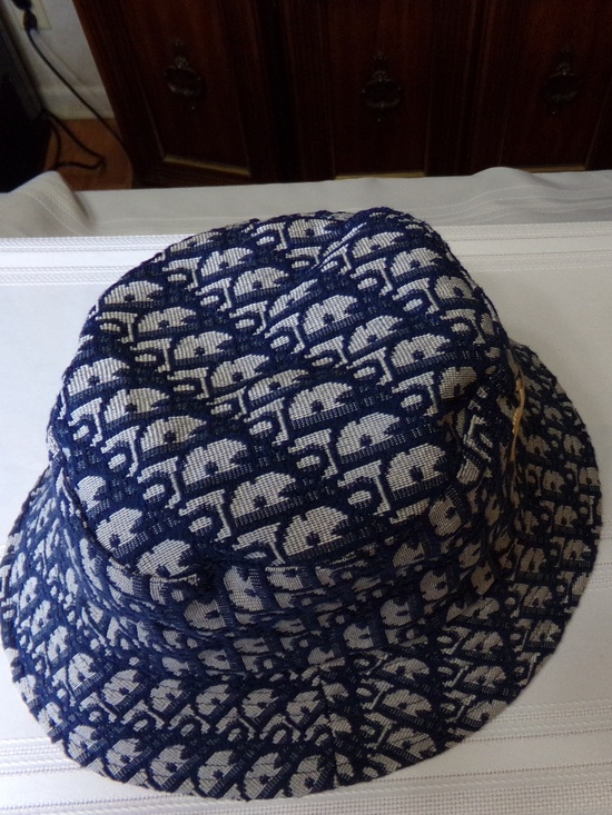 DIOR Paris Monogram Bucket Hat,Dior Jacquard Pattern,Dior Embroidery, Blue main image 5